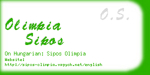 olimpia sipos business card